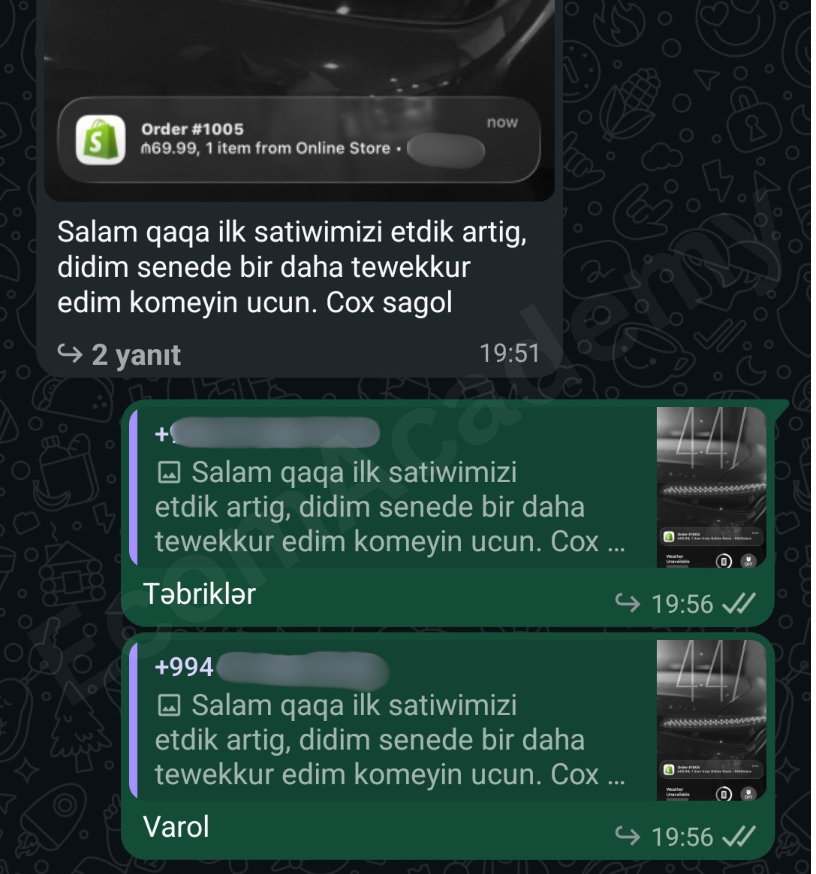 Tələbə satış nəticəsi 32